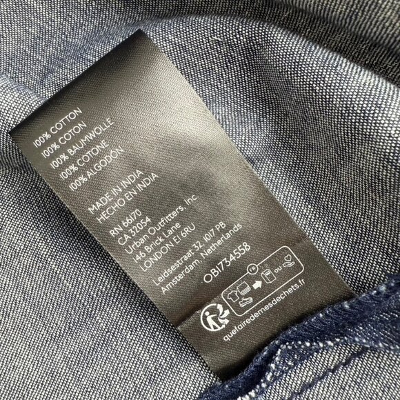 Free People Denim Dreams Sleeveless Midi Dress Medium Blue Wash Sz M - Picture 13 of 14